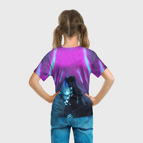 Детская футболка LEAGUE OF LEGENDS, ДЖИНКС / 3D-принт – фото 6