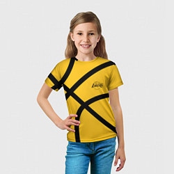 Футболка детская Лос Анджелес Лейкерс, Los Angeles Lakers, цвет: 3D-принт — фото 2
