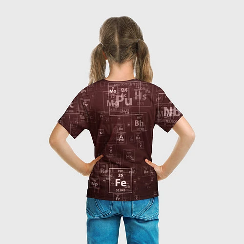 Детская футболка Fe - Таблица Менделеева / 3D-принт – фото 6