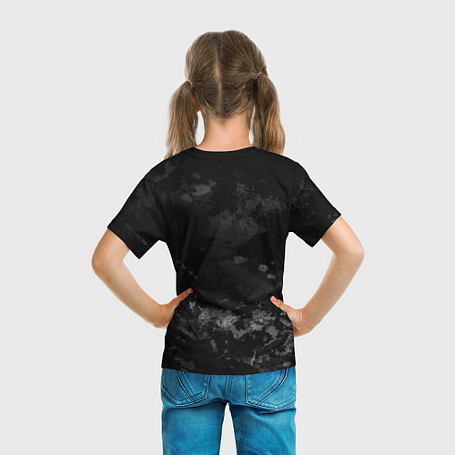 Детская футболка Infiniti, Инфинити Черно серый фон / 3D-принт – фото 6