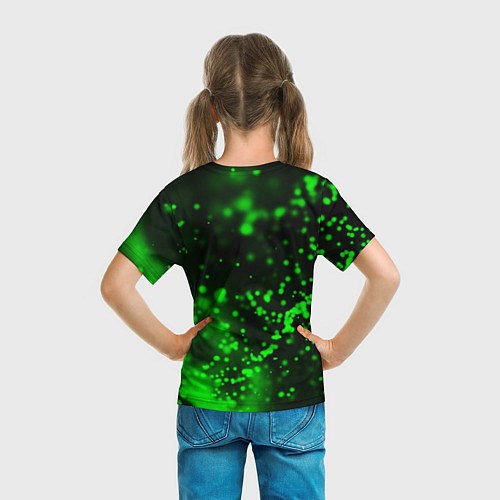 Детская футболка MINECRAFT - КРИПЕР - Частицы / 3D-принт – фото 6