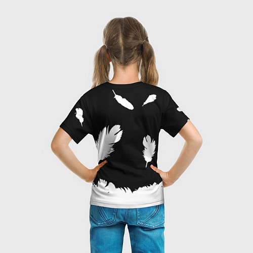 Детская футболка Poppy Playtime Перья / 3D-принт – фото 6