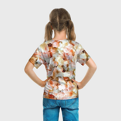 Детская футболка Салат Оливье Новогодняя Оливьешка / 3D-принт – фото 6