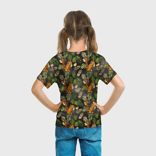 Детская футболка Тропики и тигры / 3D-принт – фото 6