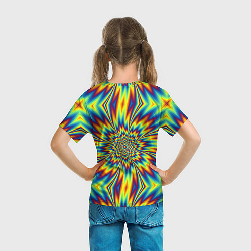 Детская футболка Пульсирующий Огненный Цветок / 3D-принт – фото 6