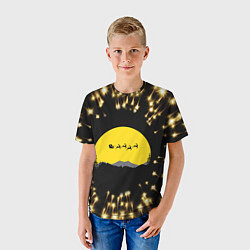 Футболка детская Фейерверк Санта, цвет: 3D-принт — фото 2