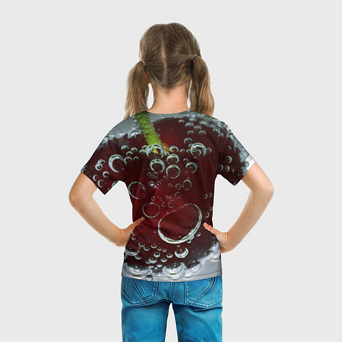 Детская футболка Сочная вишня под водой / 3D-принт – фото 6