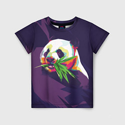 Футболка детская Панда с бамбуком, цвет: 3D-принт