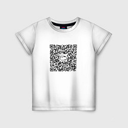 Футболка детская Я QR-кот, гуляю где вздумается!, цвет: 3D-принт