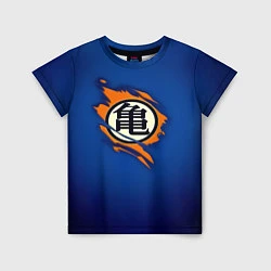 Футболка детская Рваный логотип Гоку Dragon Ball, цвет: 3D-принт