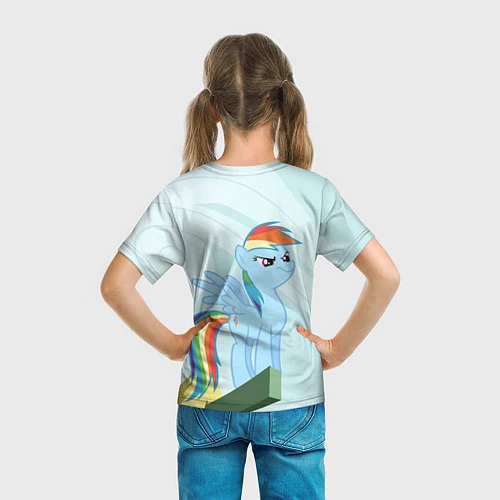 Детская футболка Радуга Дэш My Little Pony, Май Литл Пони / 3D-принт – фото 6