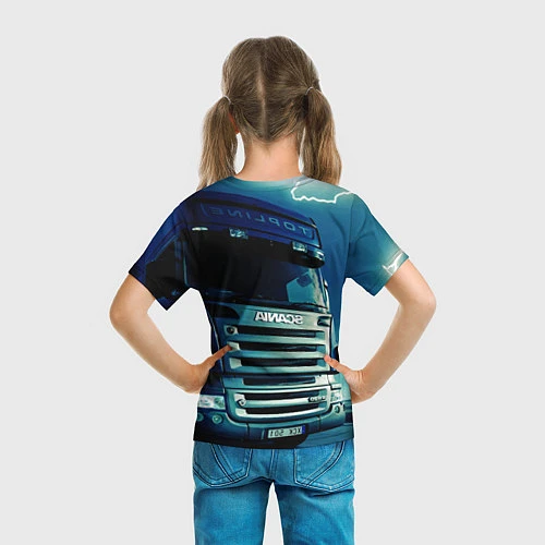 Детская футболка SCANIA Дальнобой 2022 / 3D-принт – фото 6