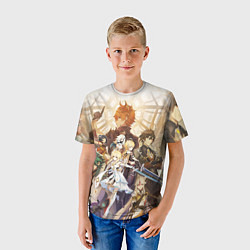 Футболка детская GENSHIN IMPACT GODS HEROES, цвет: 3D-принт — фото 2