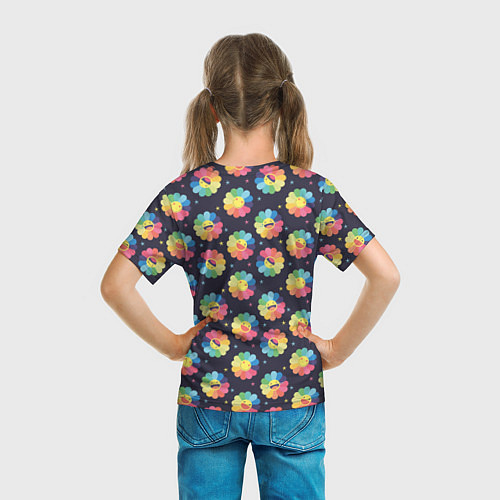 Детская футболка Веселые ромашки / 3D-принт – фото 6