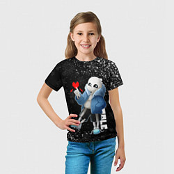 Футболка детская НОВОГОДНИЙ САНС UNDERTALE НОВЫЙ ГОД, цвет: 3D-принт — фото 2