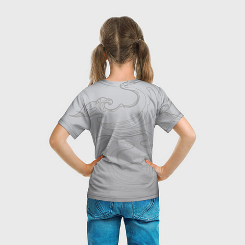 Детская футболка Снежный нежный тигр / 3D-принт – фото 6