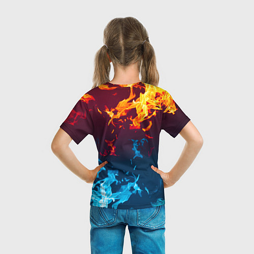 Детская футболка Unreal Огонь / 3D-принт – фото 6