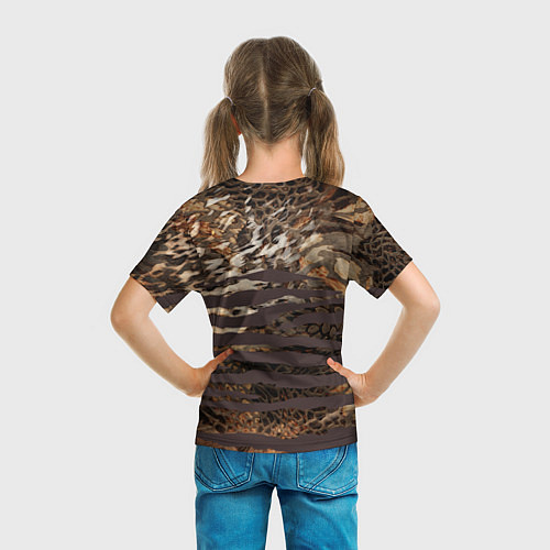 Детская футболка Хищный дикий тигр / 3D-принт – фото 6
