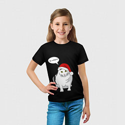 Футболка детская КОТ БЕНДЕР ГДЕ ПОДАРКИ, цвет: 3D-принт — фото 2