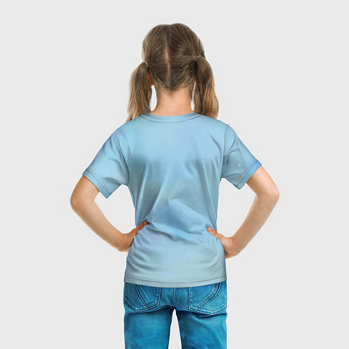 Детская футболка Акварельный КотэКлаус / 3D-принт – фото 6