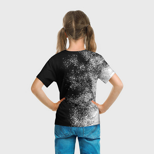 Детская футболка Чёрно-белый Мерседес / 3D-принт – фото 6
