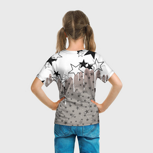 Детская футболка Бенди и чернильная машина звезды / 3D-принт – фото 6