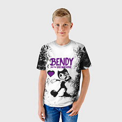 Футболка детская HEART BENDY AND THE INK MACHINE, цвет: 3D-принт — фото 2