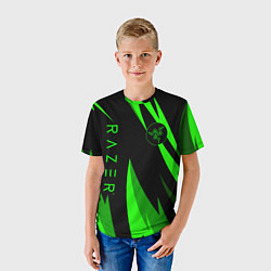 Футболка детская RAZER GREEN, цвет: 3D-принт — фото 2