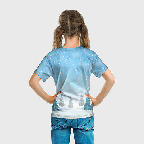Детская футболка Маленький новогодний гномик 2022 / 3D-принт – фото 6