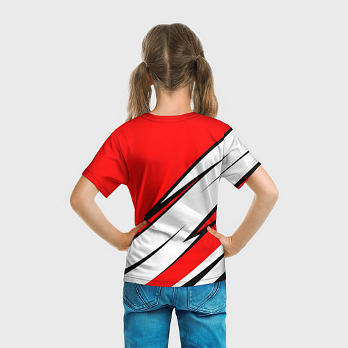 Детская футболка CHEVROLET Узор Логотип / 3D-принт – фото 6