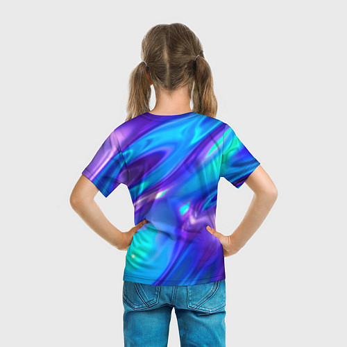 Детская футболка Neon Holographic / 3D-принт – фото 6