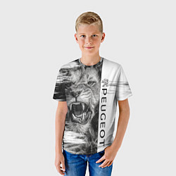 Футболка детская Peugeotlion, цвет: 3D-принт — фото 2