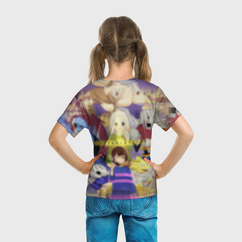 Детская футболка FRISK UNDERTALE, ALL HEROES GAME / 3D-принт – фото 6