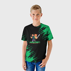Футболка детская Minecraft выживание, цвет: 3D-принт — фото 2
