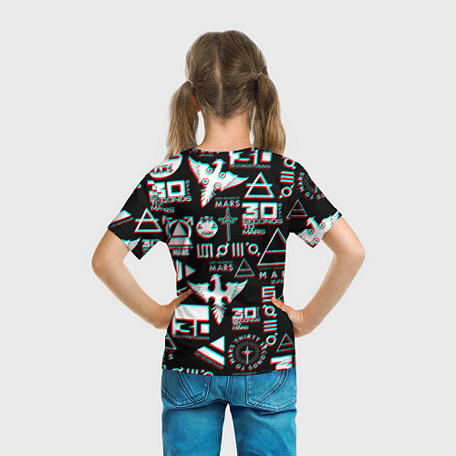 Детская футболка 30 Seconds to Mars - Glitch / 3D-принт – фото 6