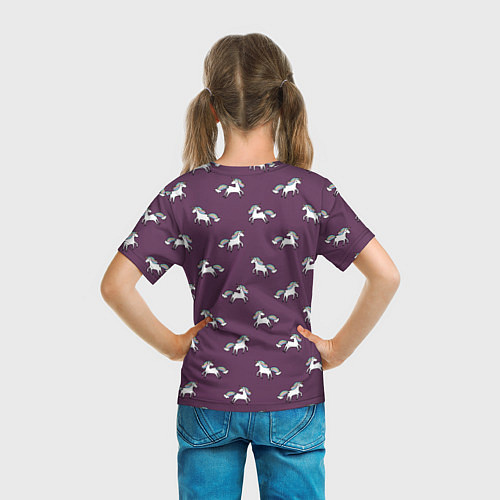 Детская футболка Забавные единороги паттерн / 3D-принт – фото 6