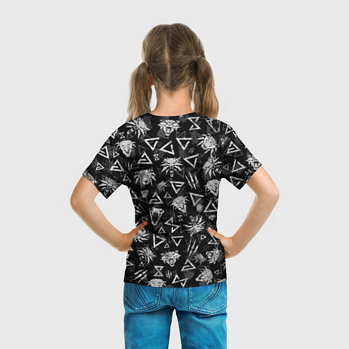 Детская футболка ВЕДЬМАЧЬИ ЗНАКИ И ШКОЛЫ / 3D-принт – фото 6