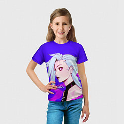 Футболка детская League Of Legends Jinx неон, цвет: 3D-принт — фото 2