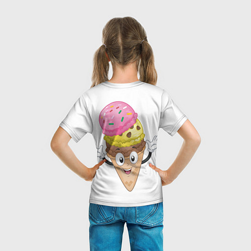 Детская футболка Принцесса и мороженое / 3D-принт – фото 6
