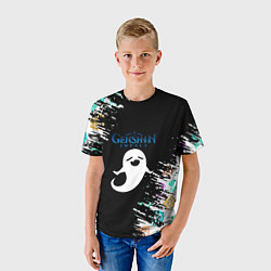 Футболка детская Электро стихия Геншин Ху Тао, цвет: 3D-принт — фото 2
