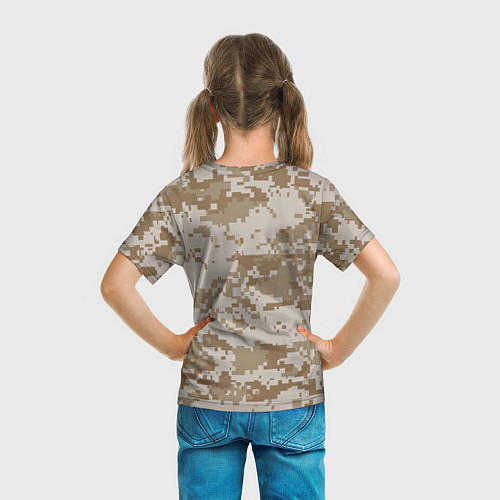 Детская футболка Пустынный Милитари / 3D-принт – фото 6