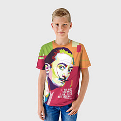 Футболка детская Salvador Dali - i am just not normal, цвет: 3D-принт — фото 2