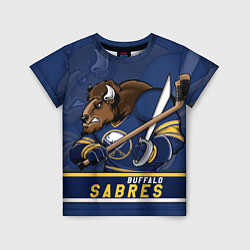 Футболка детская Баффало Сейберз, Buffalo Sabres, цвет: 3D-принт