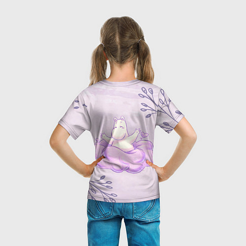 Детская футболка Муми-тролль и счастливое облако / 3D-принт – фото 6