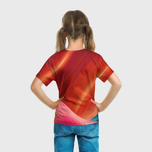 Детская футболка Структура линий / 3D-принт – фото 6