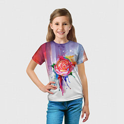 Футболка детская Прекрасная роза, цвет: 3D-принт — фото 2