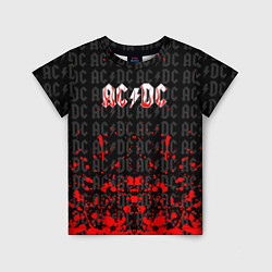 Футболка детская Acdc Паттерн, цвет: 3D-принт