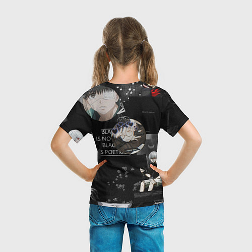 Детская футболка Грустный Канеки Токийский Гуль Tokyo Ghoul / 3D-принт – фото 6