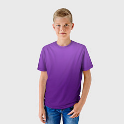 Футболка детская Красивый фиолетовый градиент, цвет: 3D-принт — фото 2