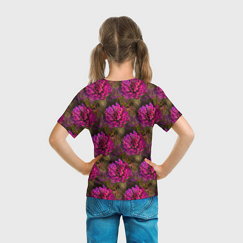 Детская футболка Полевые цветы паттерн / 3D-принт – фото 6